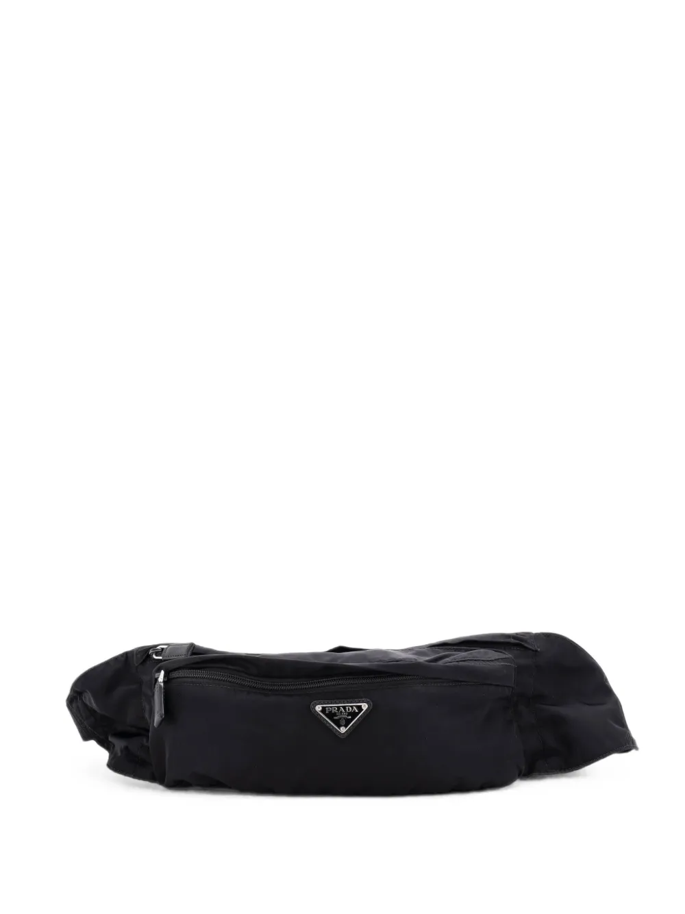 Prada Pre-Owned Zip Waist Bag Tessuto Medium belt bag - Nero