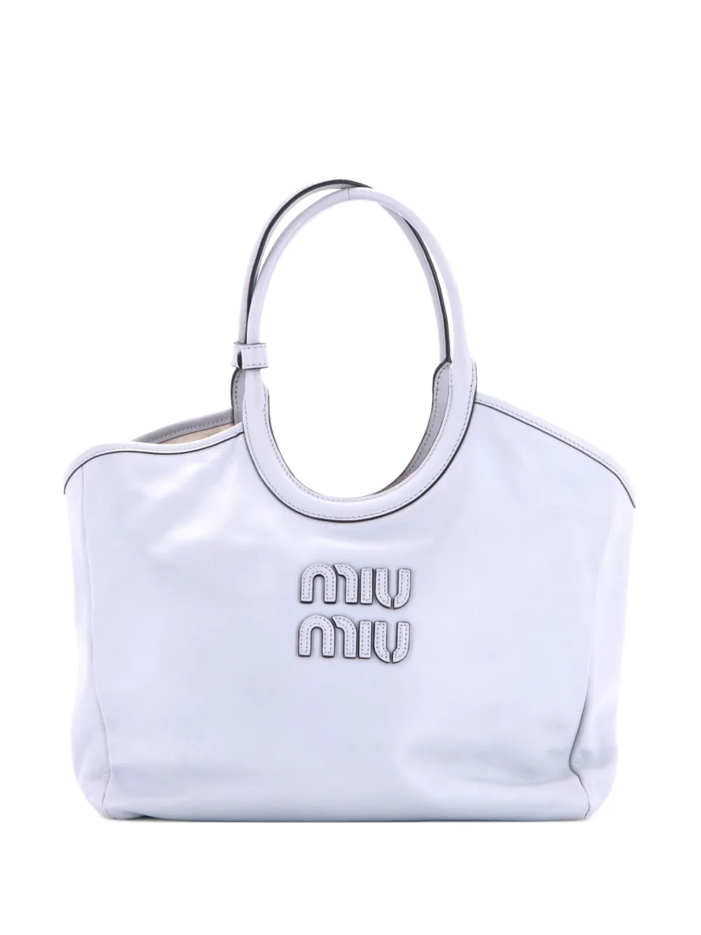 Miu Miu Pre-Owned Ivy Leather Medium tote bag - Blu