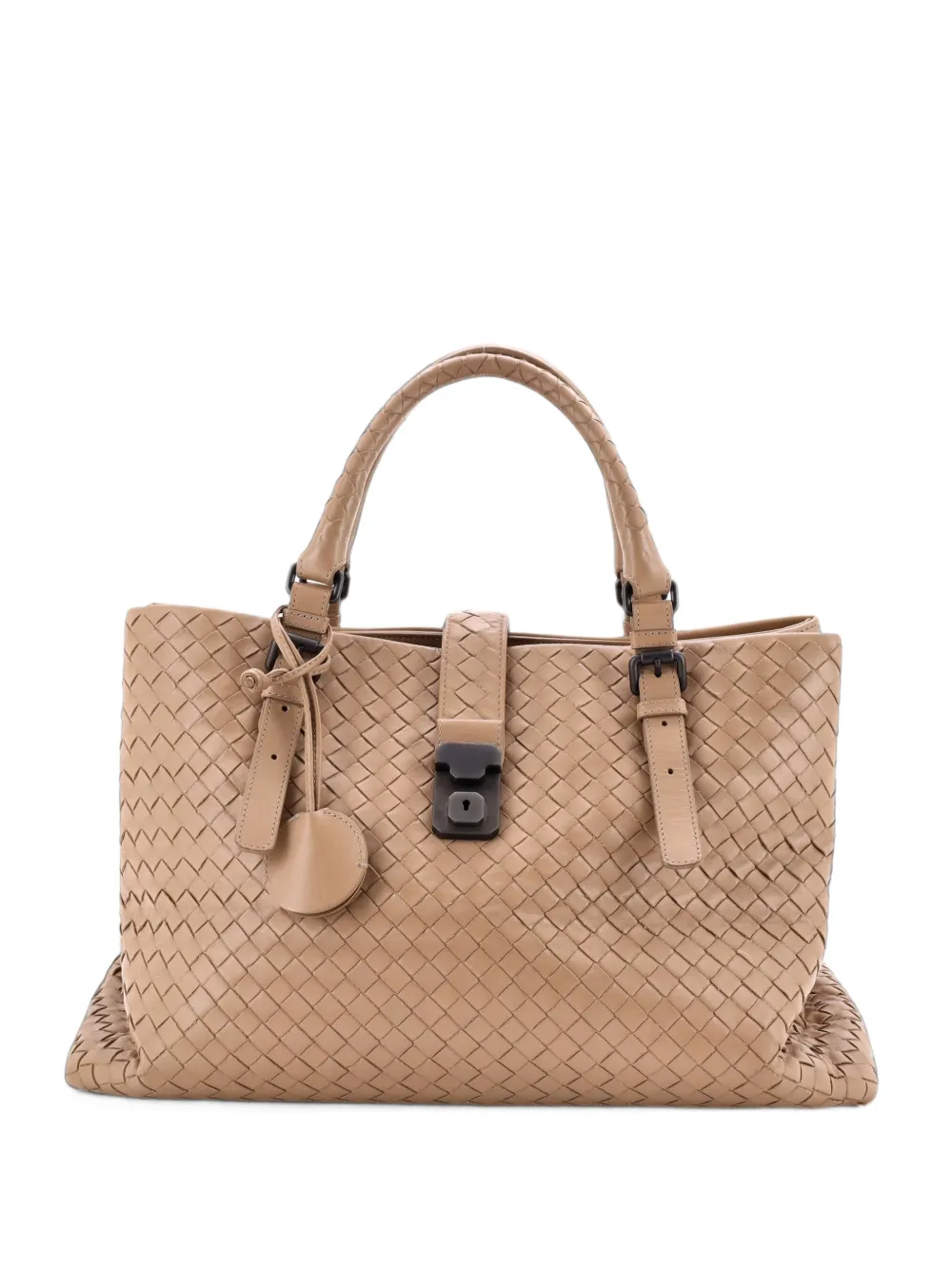 Bottega Veneta Pre-Owned cabas Roma Intrecciato Nappa médium - Tons neutres