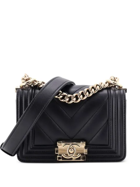 CHANEL Pre-Owned Boy Flap Bag Chevron Lambskin Mini shoulder bag