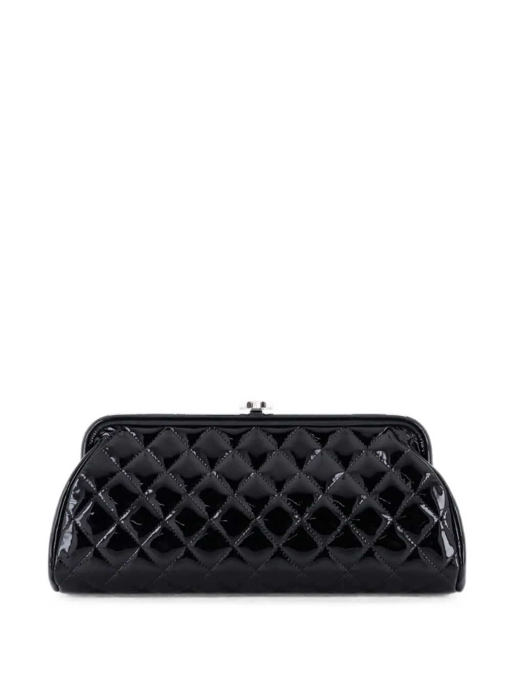 CHANEL Pre-Owned Timeless Quilted Patent clutch bag - Nero