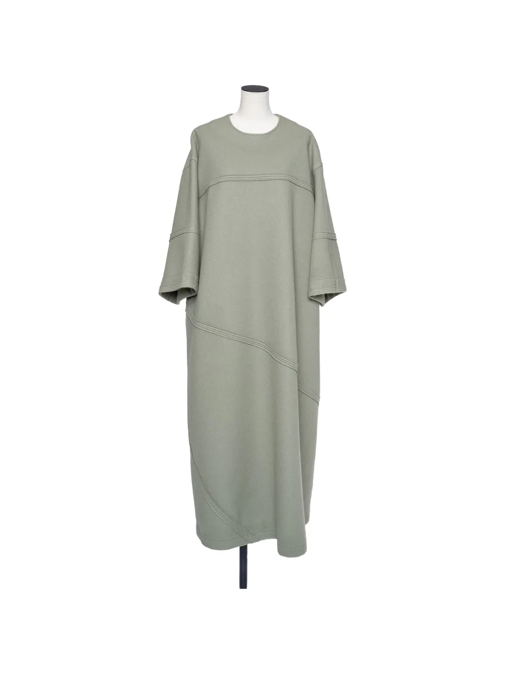 Muller Of Yoshiokubo Mellow panelled wool dress - Green