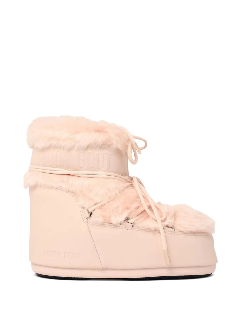 Moon Boot Icon Low pink faux-fur boots - Rosa