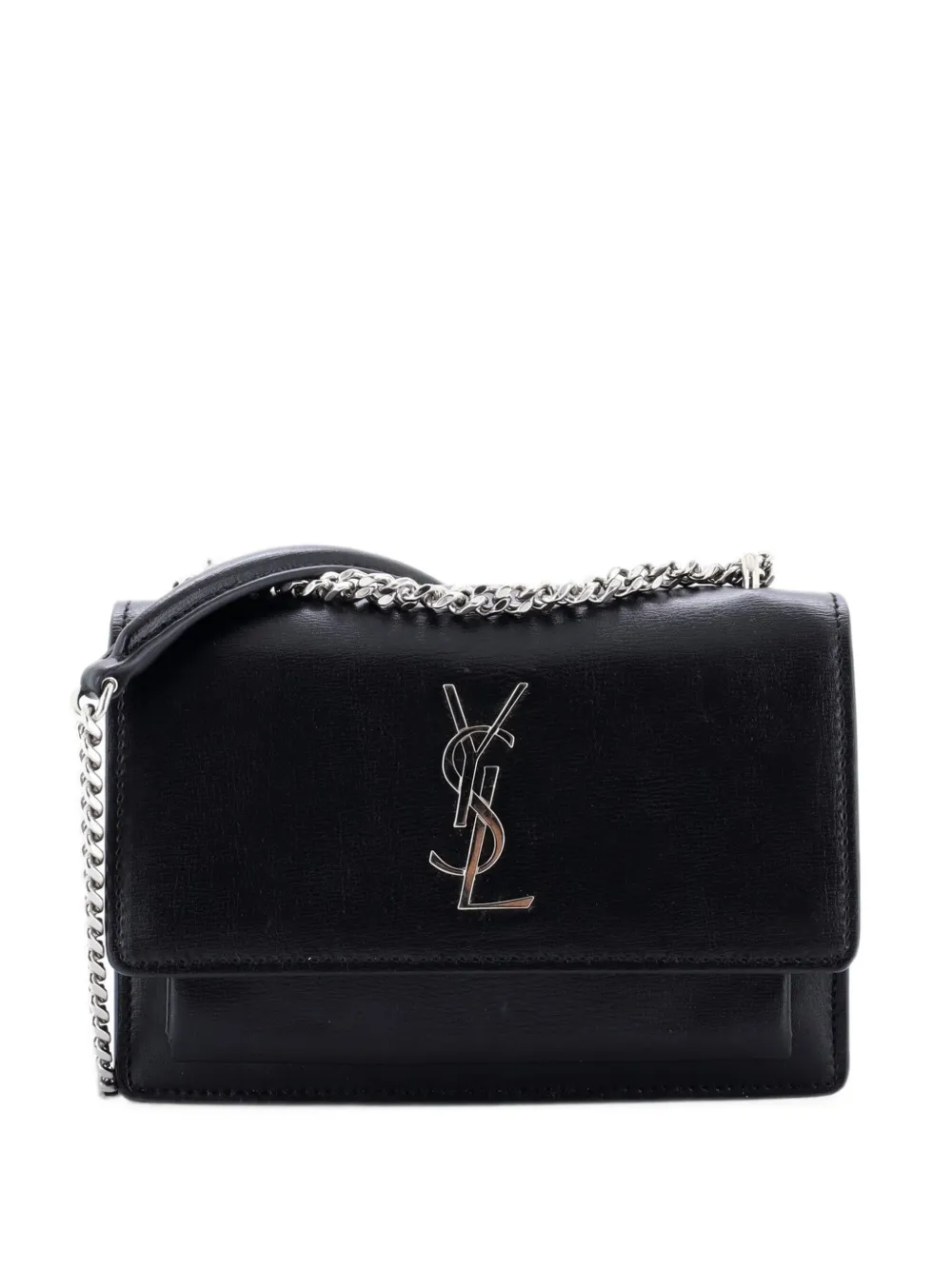 Saint Laurent Pre-Owned portefeuille à bandoulière Sunset à anse sur le dessus et bride en chaîne - Noir