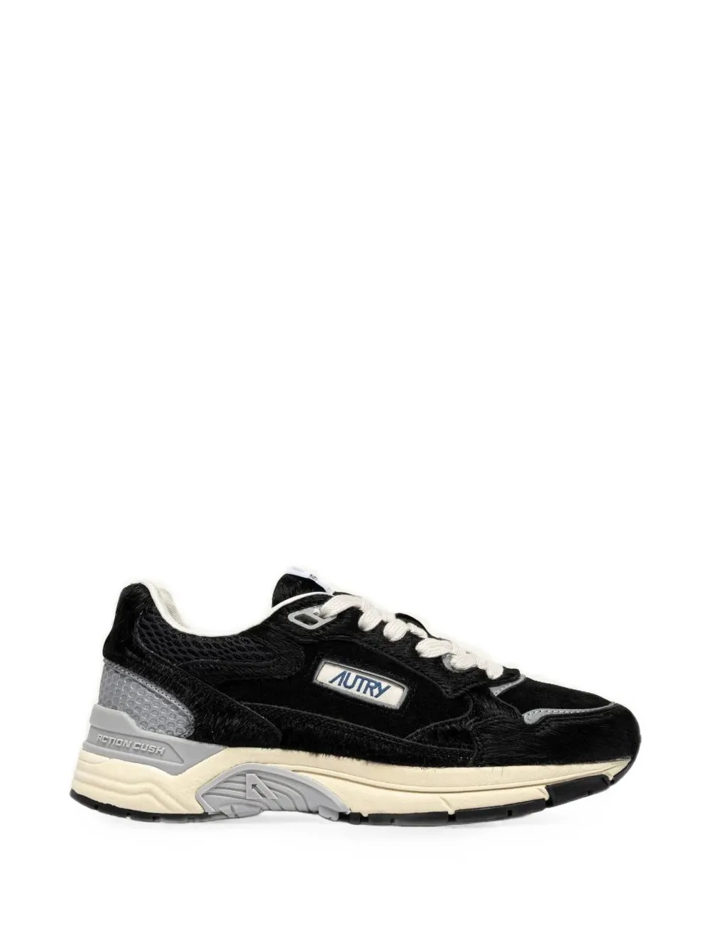 Autry Hyperway pony-hair sneakers - women - Calf Leather/Calf Suede/Mesh/Polyurethane/Cotton/Nylon/Calf Leather/Mesh/Polyethylene vinyl acetate (...