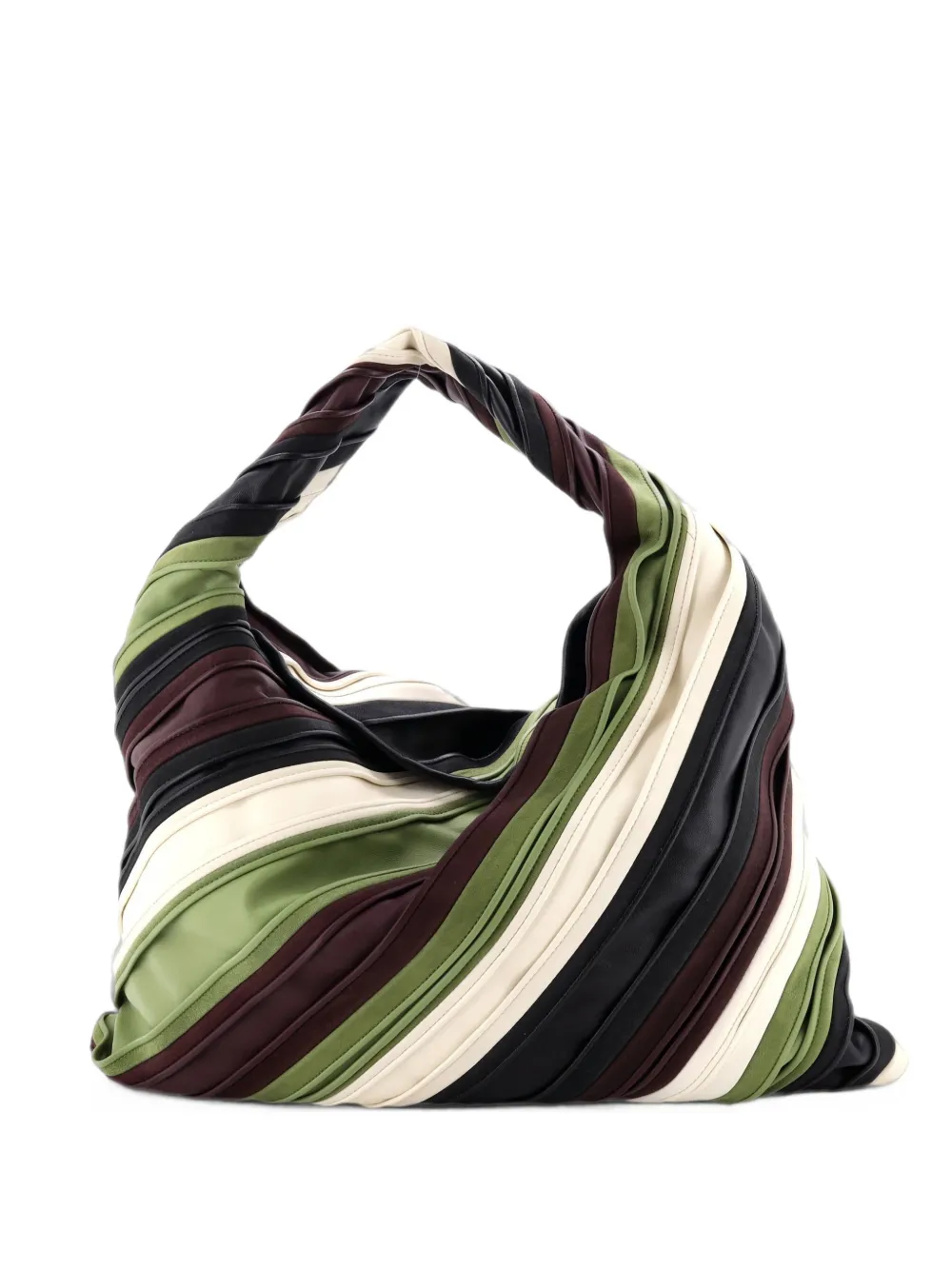 Bottega Veneta Pre-Owned grand cabas Hop Striped en cuir et daim - Multicolore