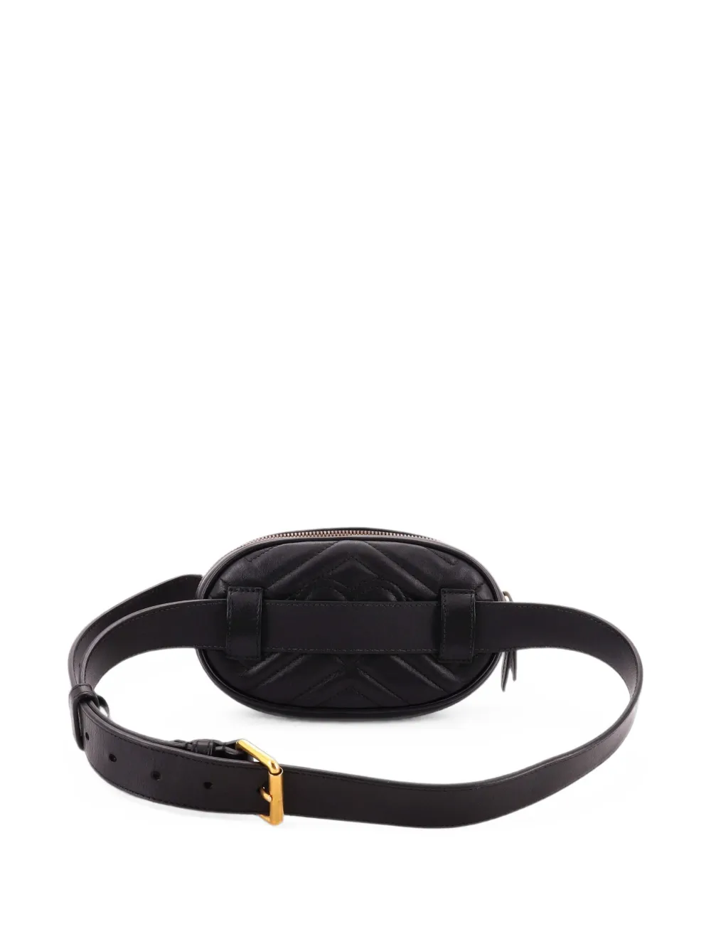 Gucci Pre-Owned sac banane matelassé GG Marmont en cuir matelassé - Noir Gucci Pre-Owned sac banane matelassé GG Marmont en cuir matelassé - Noir