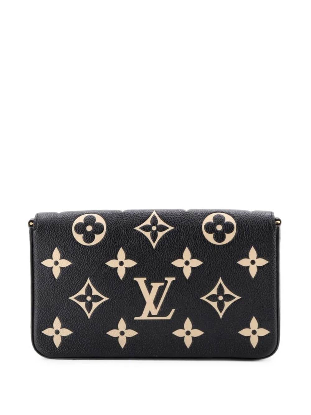 Louis Vuitton Pre-Owned sac à bandoulière Felicie Pochette Bicolour Monogram Empreinte Giant - Noir