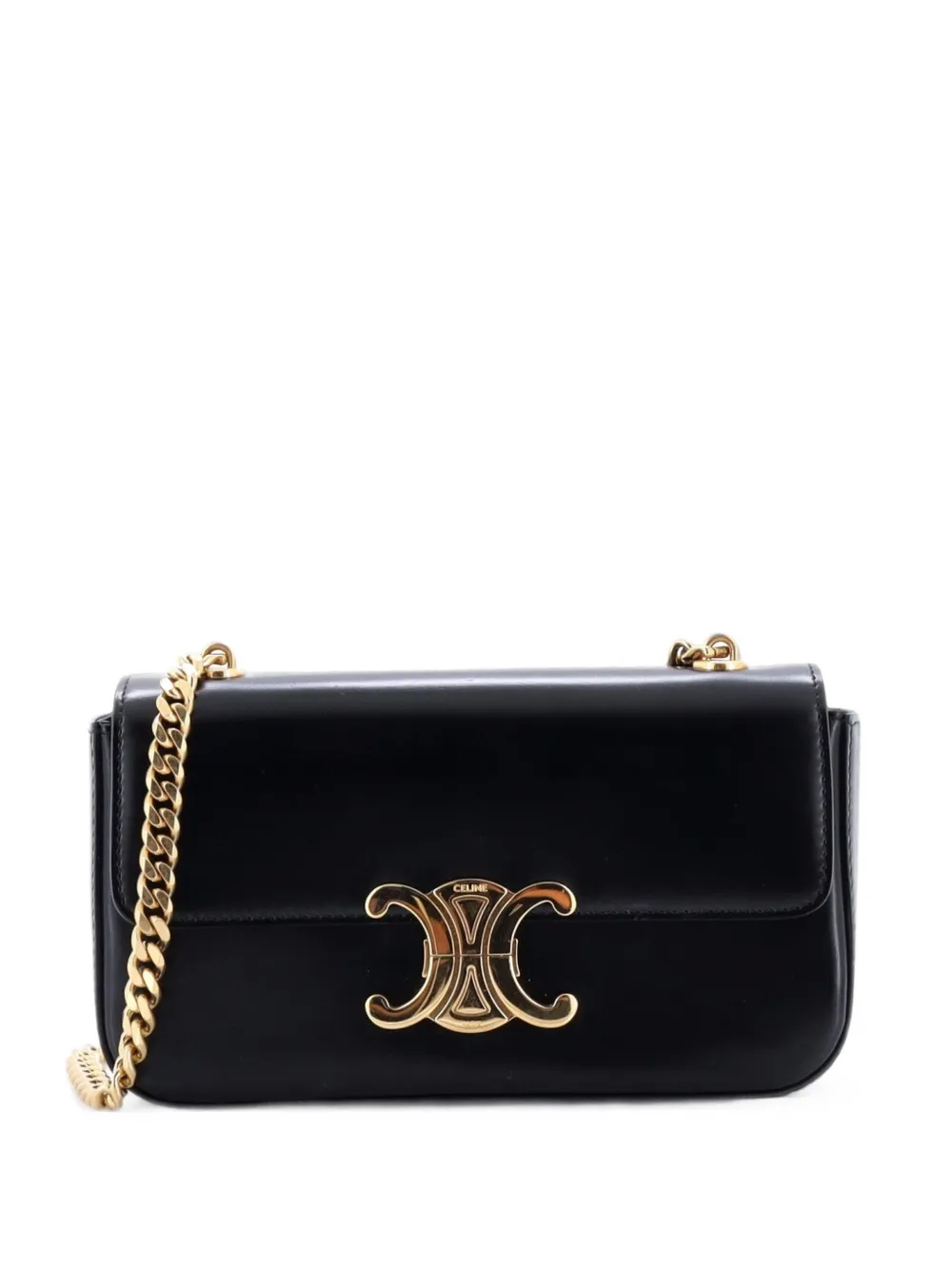 Celine Pre-Owned Triomphe Chain Leather Small shoulder bag - Schwarz