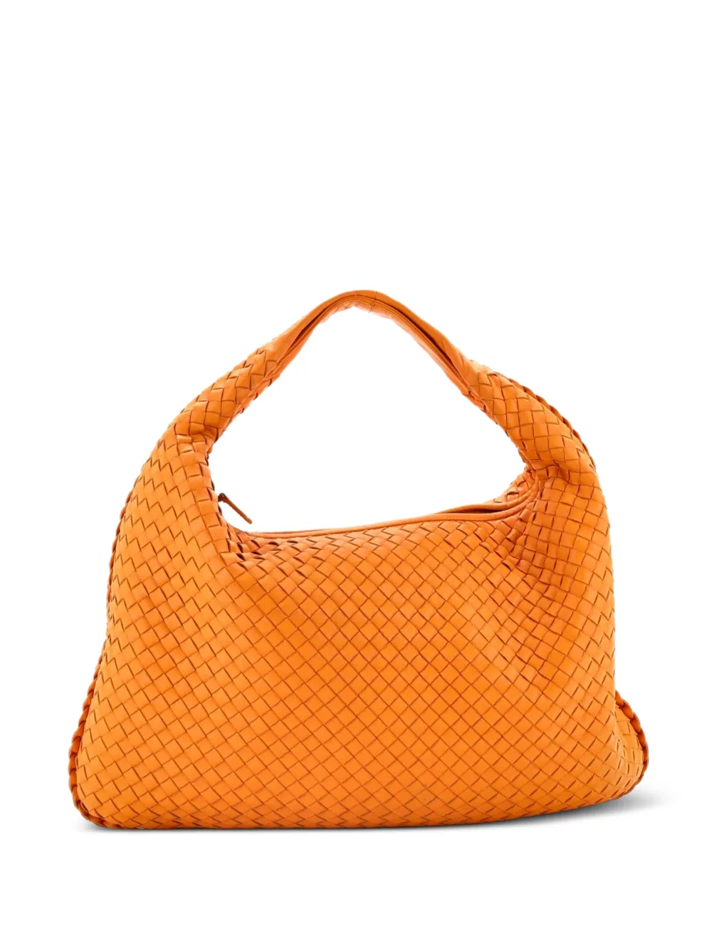 Bottega Veneta Pre-Owned Veneta Intrecciato Nappa Large hobo bag - Orange