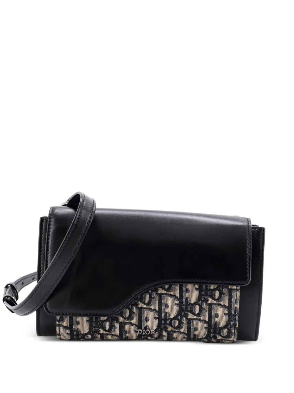 Christian Dior Pre-Owned Elite Wallet on Strap Oblique Canvas and Leather crossbody bag - Schwarz