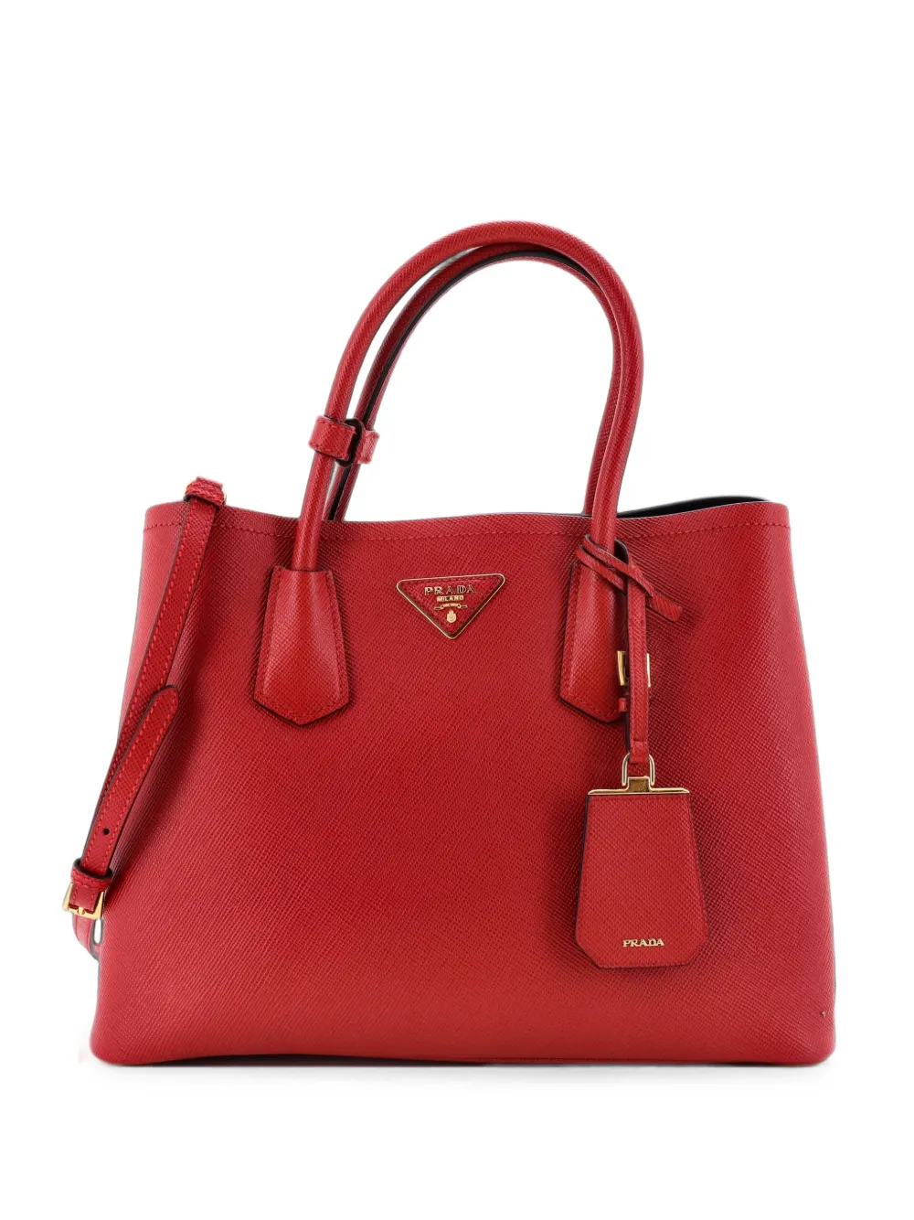Prada Pre-Owned cabas en cuir Saffiano médium - Rouge Prada Pre-Owned cabas en cuir Saffiano médium - Rouge