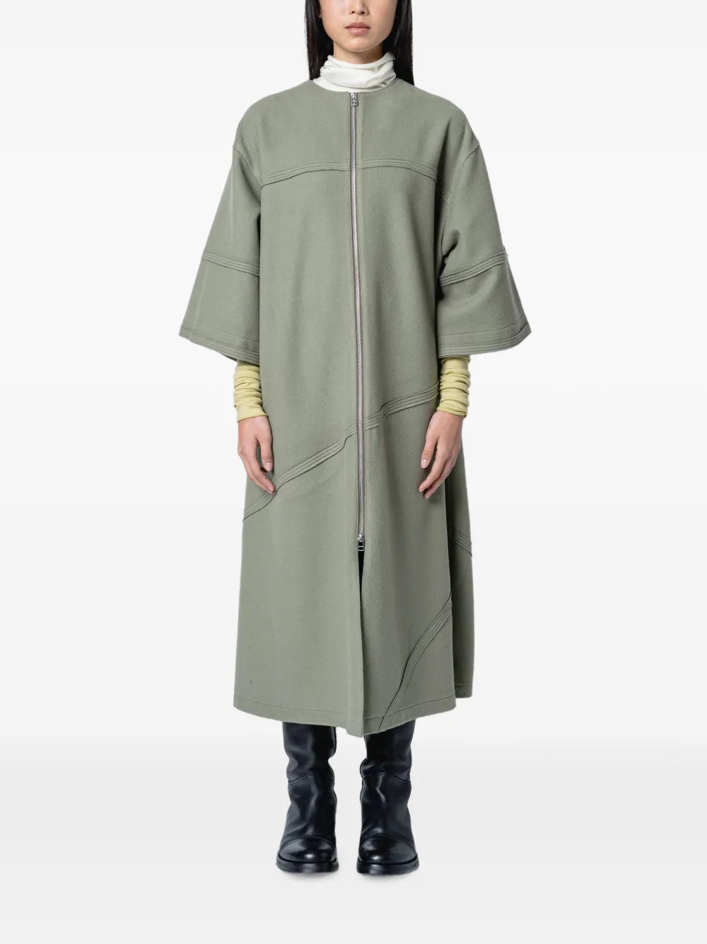 Muller Of Yoshiokubo robe Mellow en laine - Vert Muller Of Yoshiokubo robe Mellow en laine - Vert