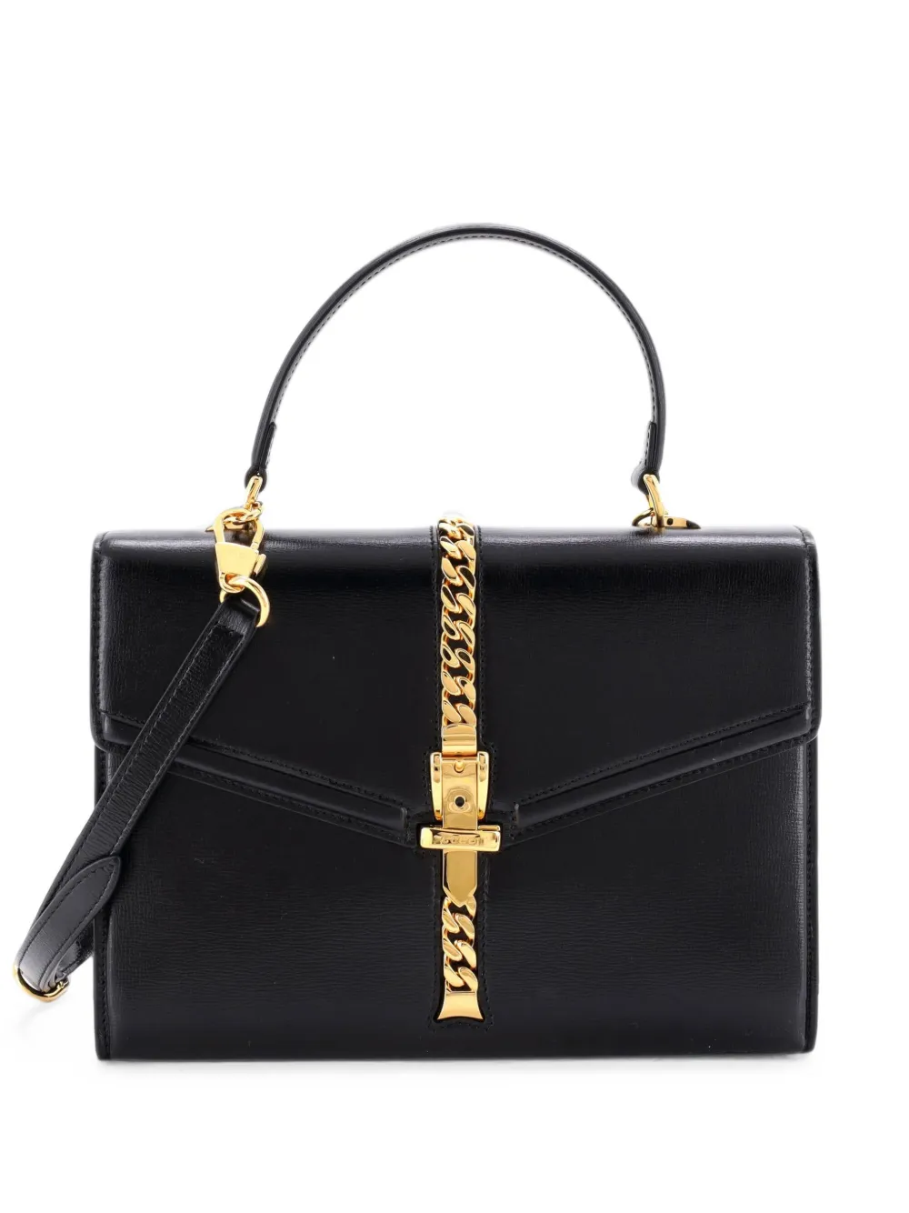 Gucci Pre-Owned Sylvie 1969 Top Handle Bag Leather Small satchel - Schwarz