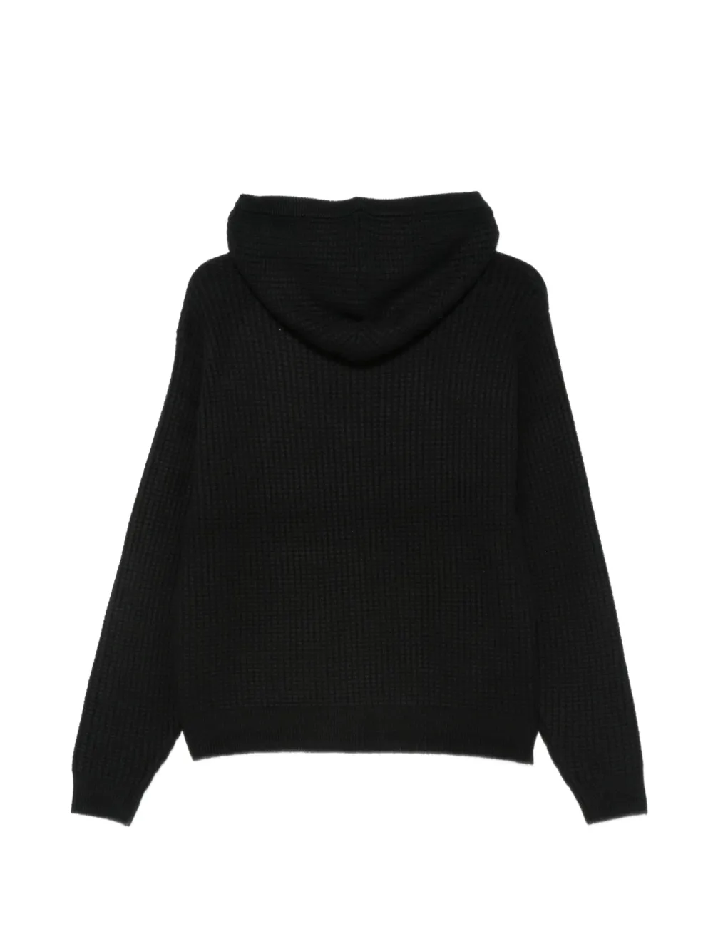 Stüssy waffle-knit zip-up hoodie Zwart