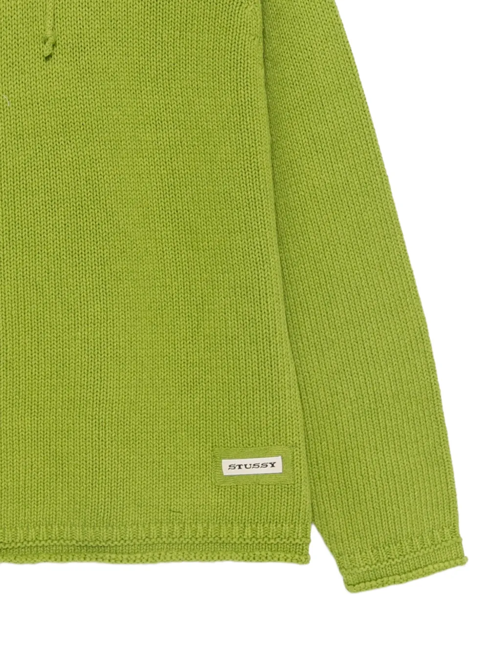 Stüssy logo-patch drawstring hoodie Groen