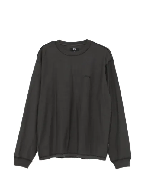 Stüssy logo-embroidered long-sleeve T-shirt
