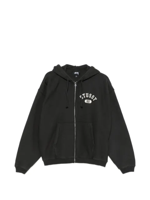 Stüssy logo-print zip-up hoodie