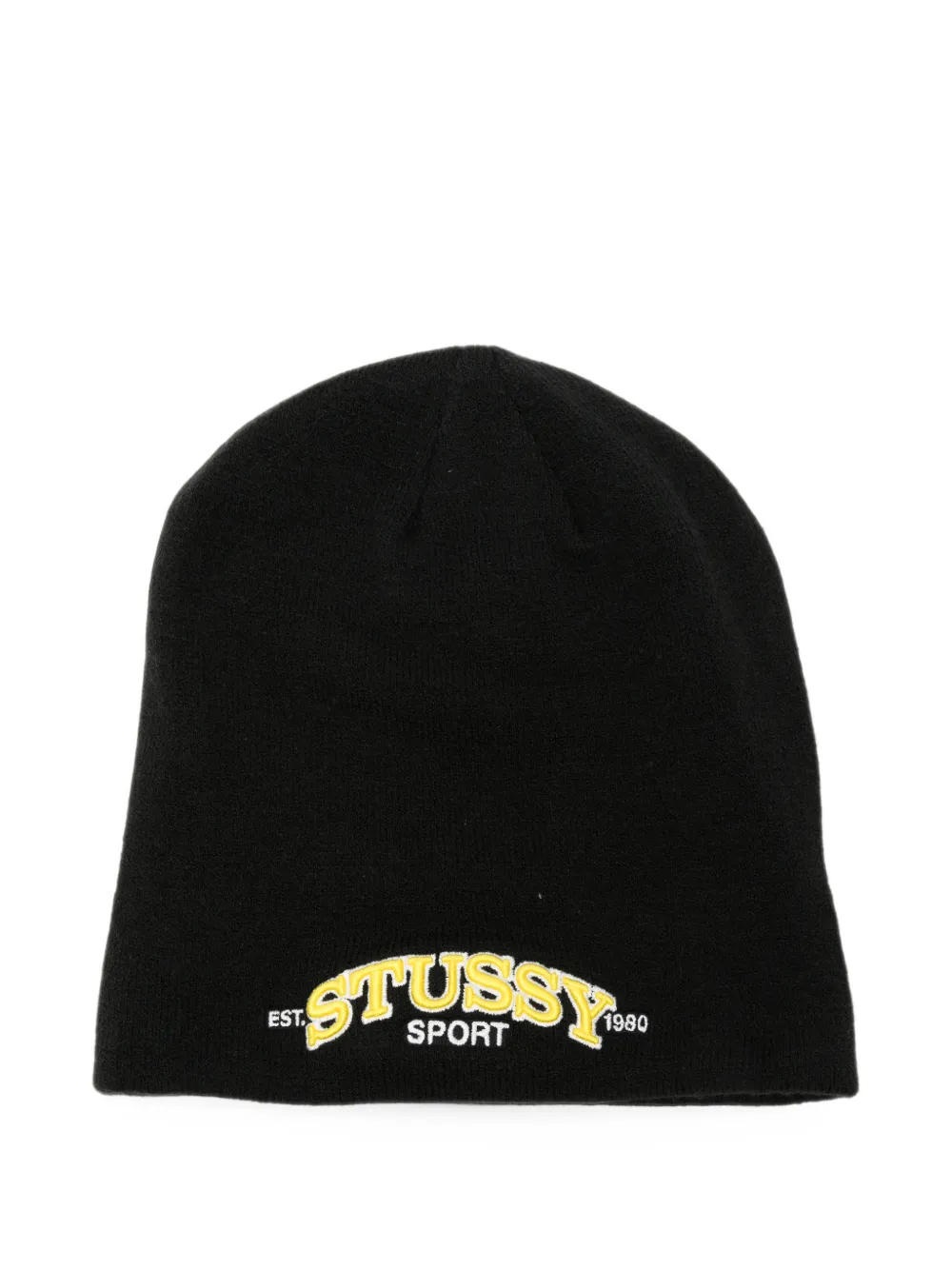 Stüssy logo-embroidered beanie hat - Nero