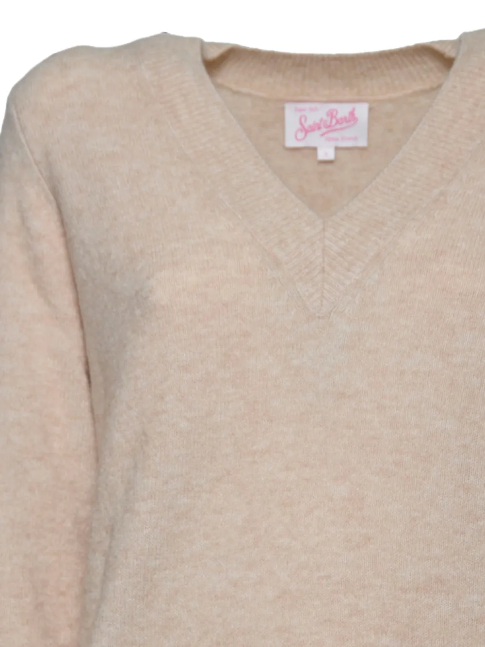 MC2 Saint Barth Trui met V-hals Beige