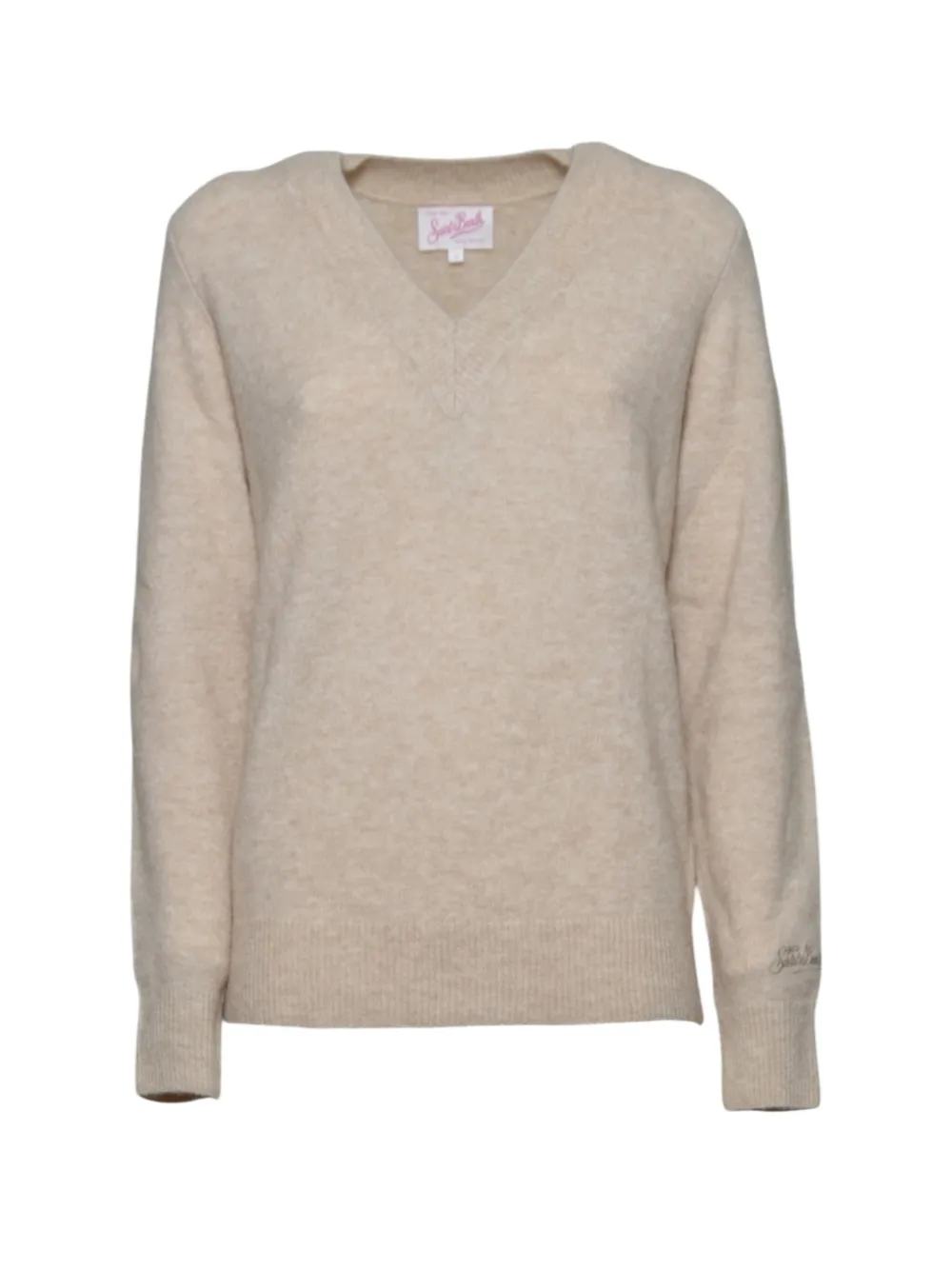 MC2 Saint Barth Trui met V-hals Beige