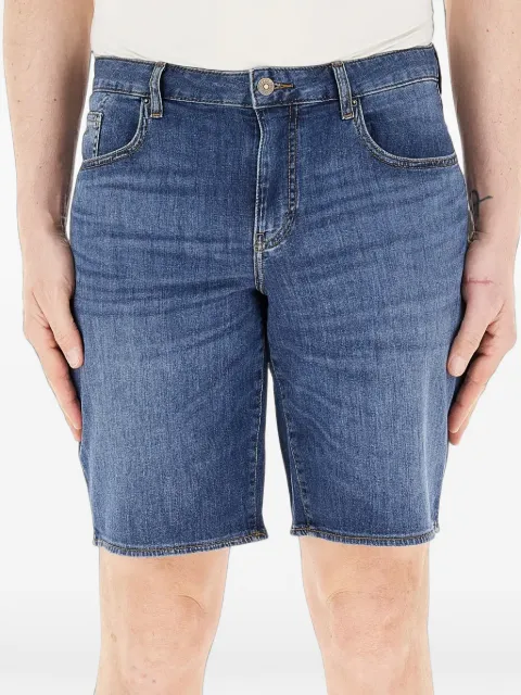 Armani Exchange logo-patch denim shorts