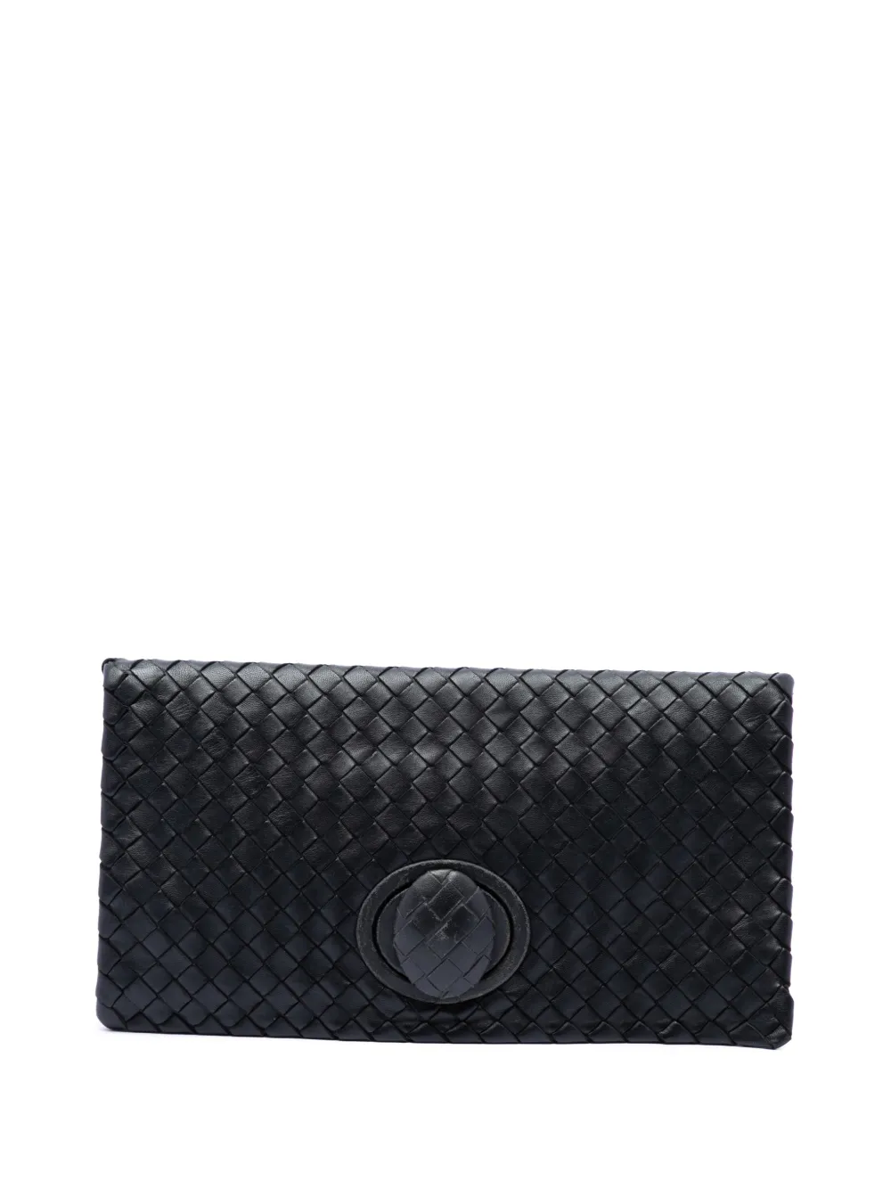 Bottega Veneta Pre-Owned 2012-2026 Nappa Intrecciato Turn Lock clutch bag - Nero