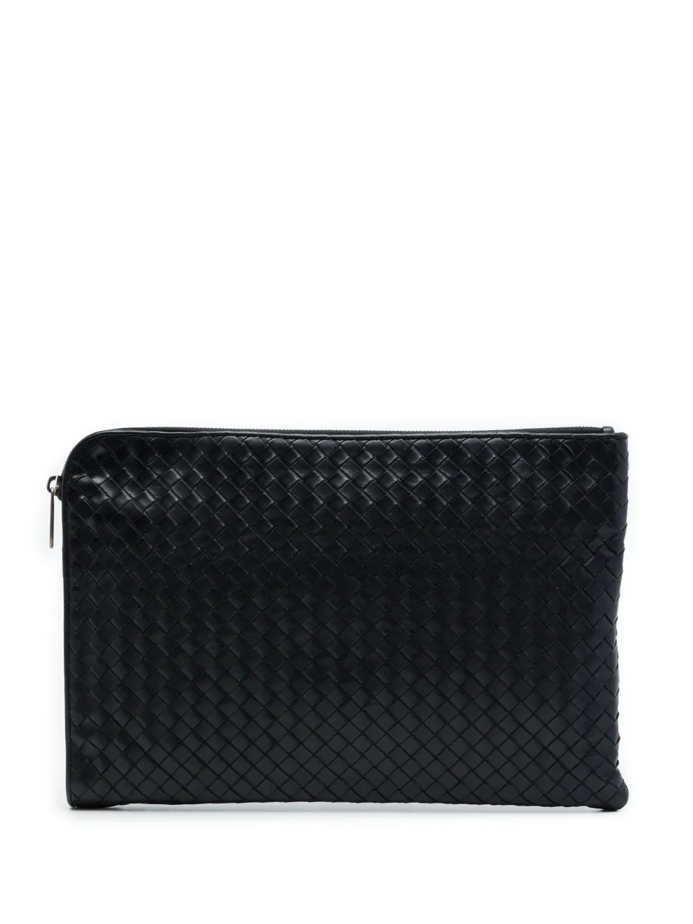 Bottega Veneta Pre-Owned pochette Flap en cuir Nappa Intrecciato (2012-2026) - Noir Bottega Veneta Pre-Owned pochette Flap en cuir Nappa Intrecciato (2012-2026) - Noir