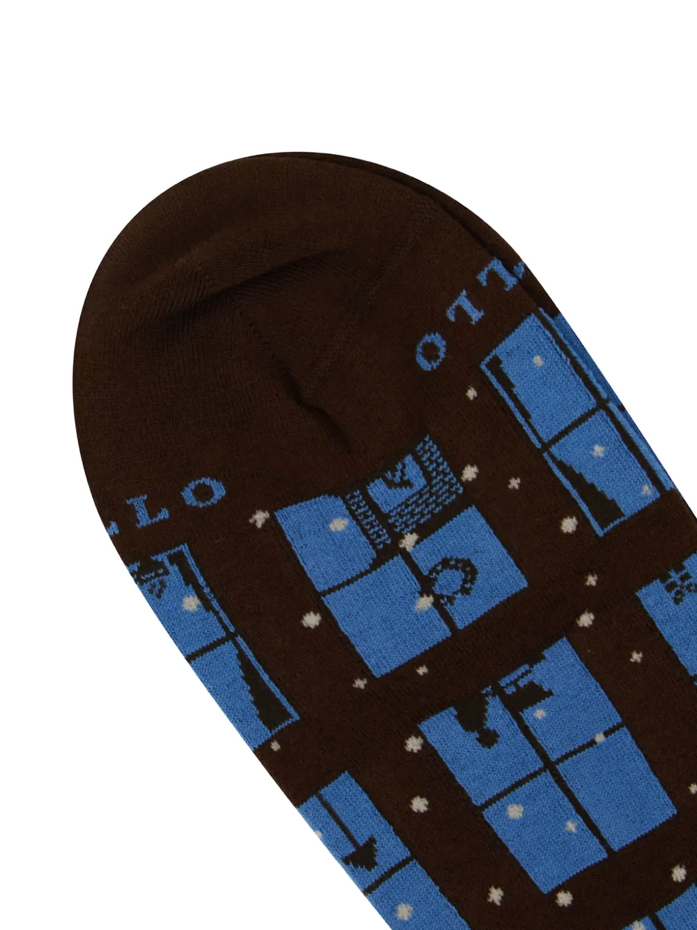 Gallo window-intarsia socks Bruin