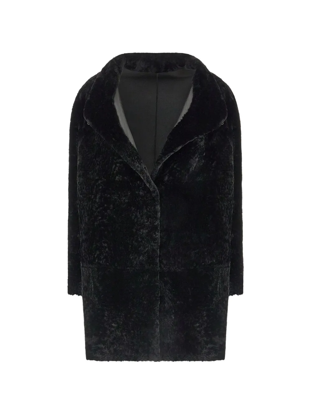 Drome shearling notch-lapel jacket Zwart