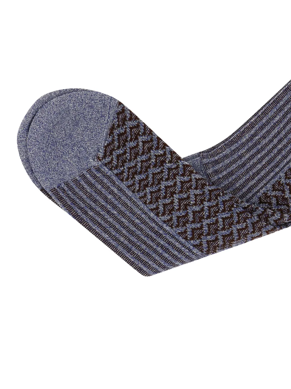 Gallo Geribde sokken met geometrisch patroon Blauw