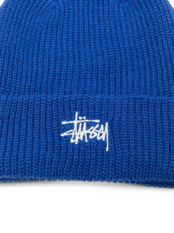 Stüssy リブニット ビーニー | ブルー | FARFETCH JP