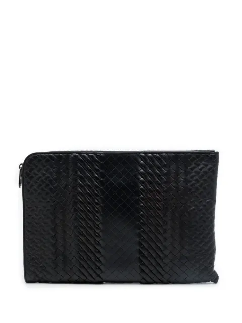 Bottega Veneta Pre-Owned 2012-2026 Nappa Intreccio Imperatore Zip clutch bag