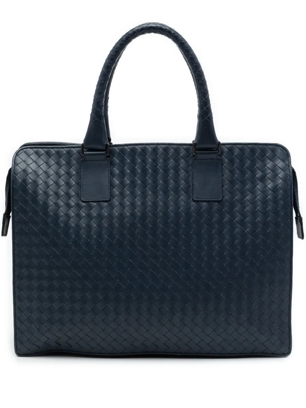 Bottega Veneta Pre-Owned sacoche en cuir nappa Intrecciato (2012-2026) - Bleu Bottega Veneta Pre-Owned sacoche en cuir nappa Intrecciato (2012-2026) - Bleu