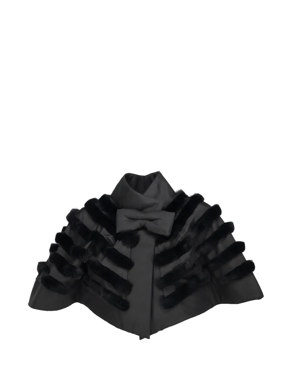 Giorgio Armani Pre-Owned Cape mit Schleifendetail - Schwarz