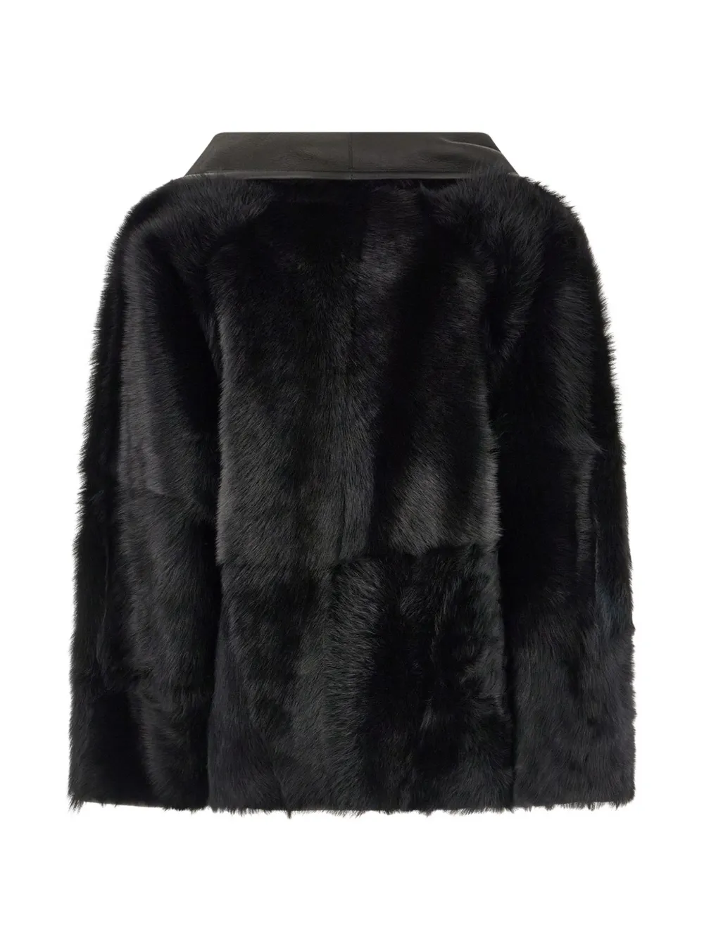 Drome shearling-trim shawl-collar jacket Zwart