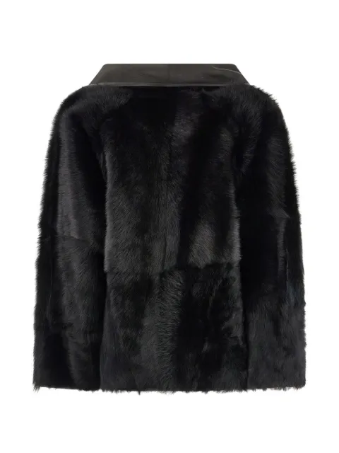 Drome shearling-trim shawl-collar jacket