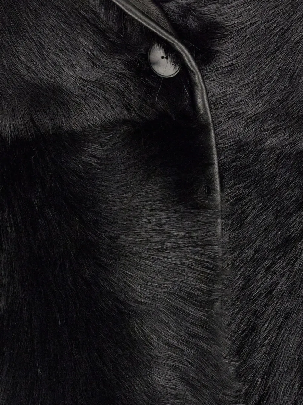 Drome shearling-trim shawl-collar jacket Zwart