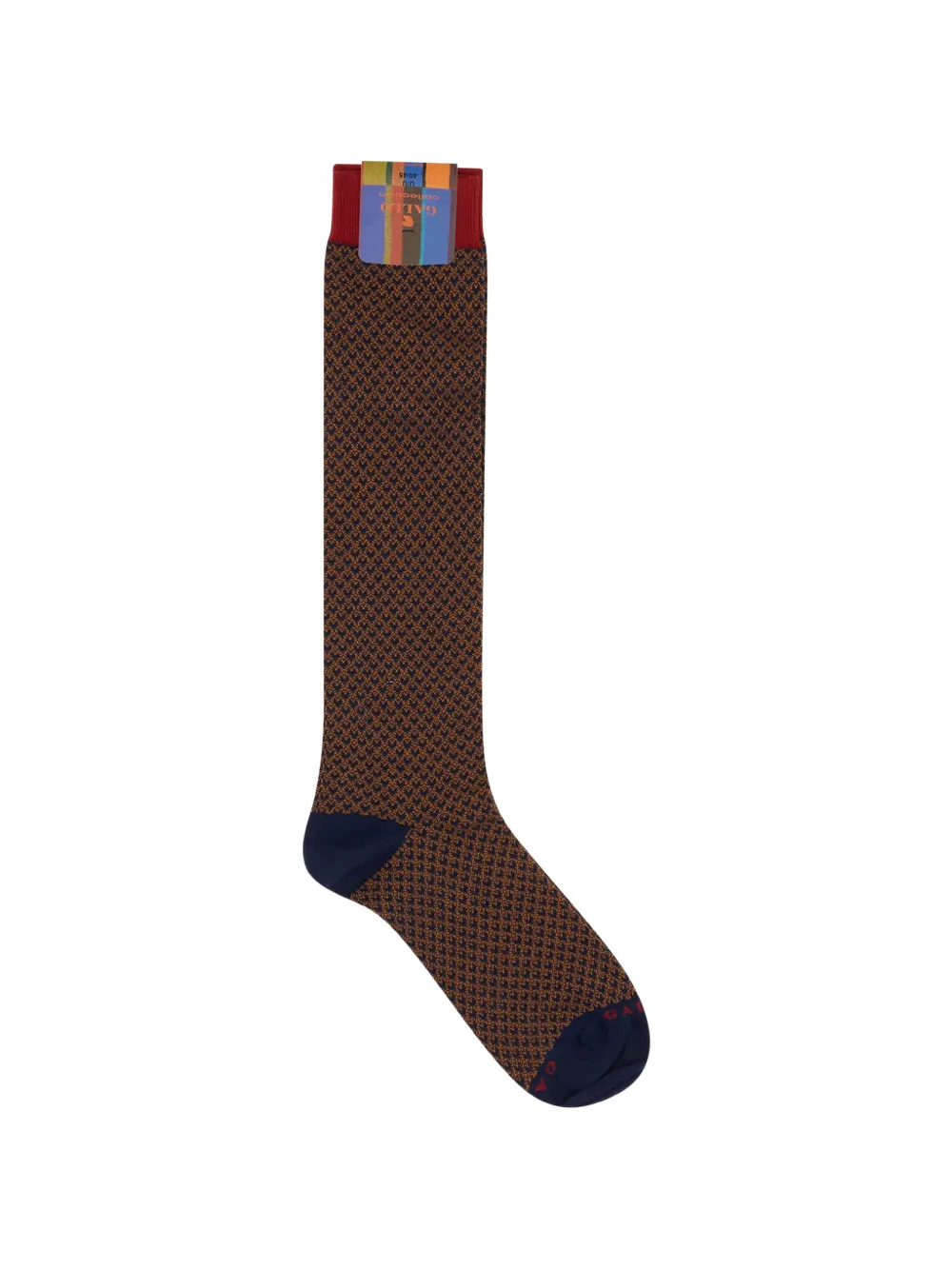 Gallo geometric-patterned knee-high socks - Marrone