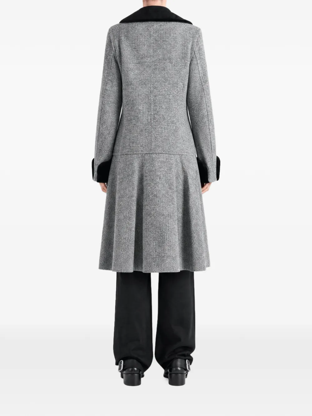 Comme Des Garçons Comme Des Garçons double-breasted contrast-trim coat Grijs