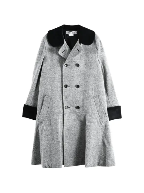 Comme Des Garçons Comme Des Garçons Cappotto doppiopetto con bordo a contrasto
