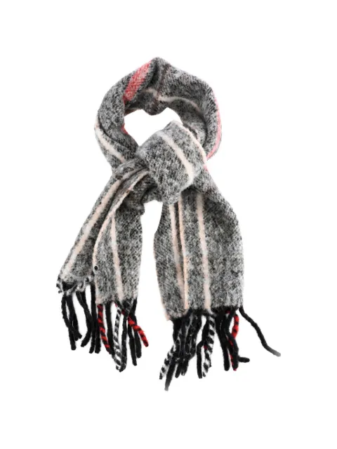 Vivienne Westwood check-pattern fringed scarf