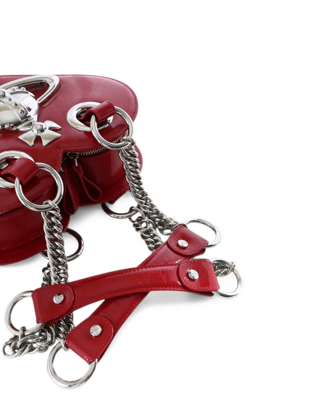 Vivienne Westwood Juliet tas met ketting en hart Rood