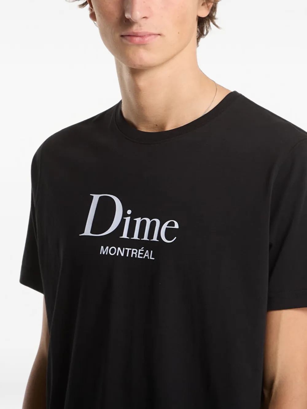 dime T-shirt met logoprint Zwart