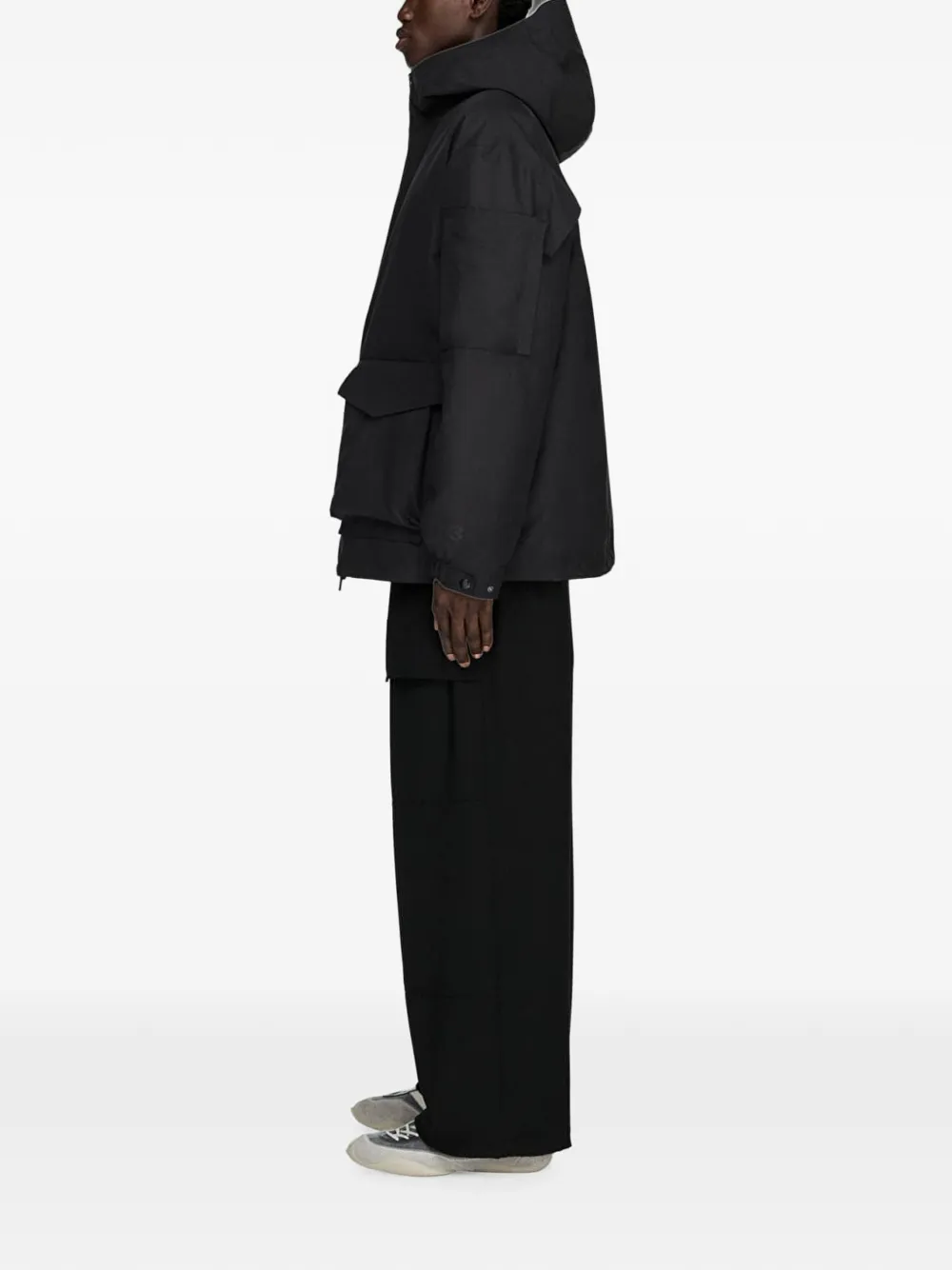 Y-3 GTX gewatteerd jack met capuchon Zwart