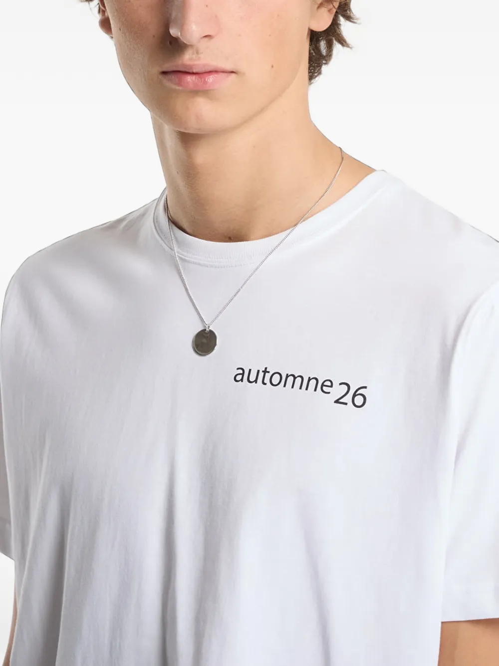 dime Grid T-shirt met grafische print Wit