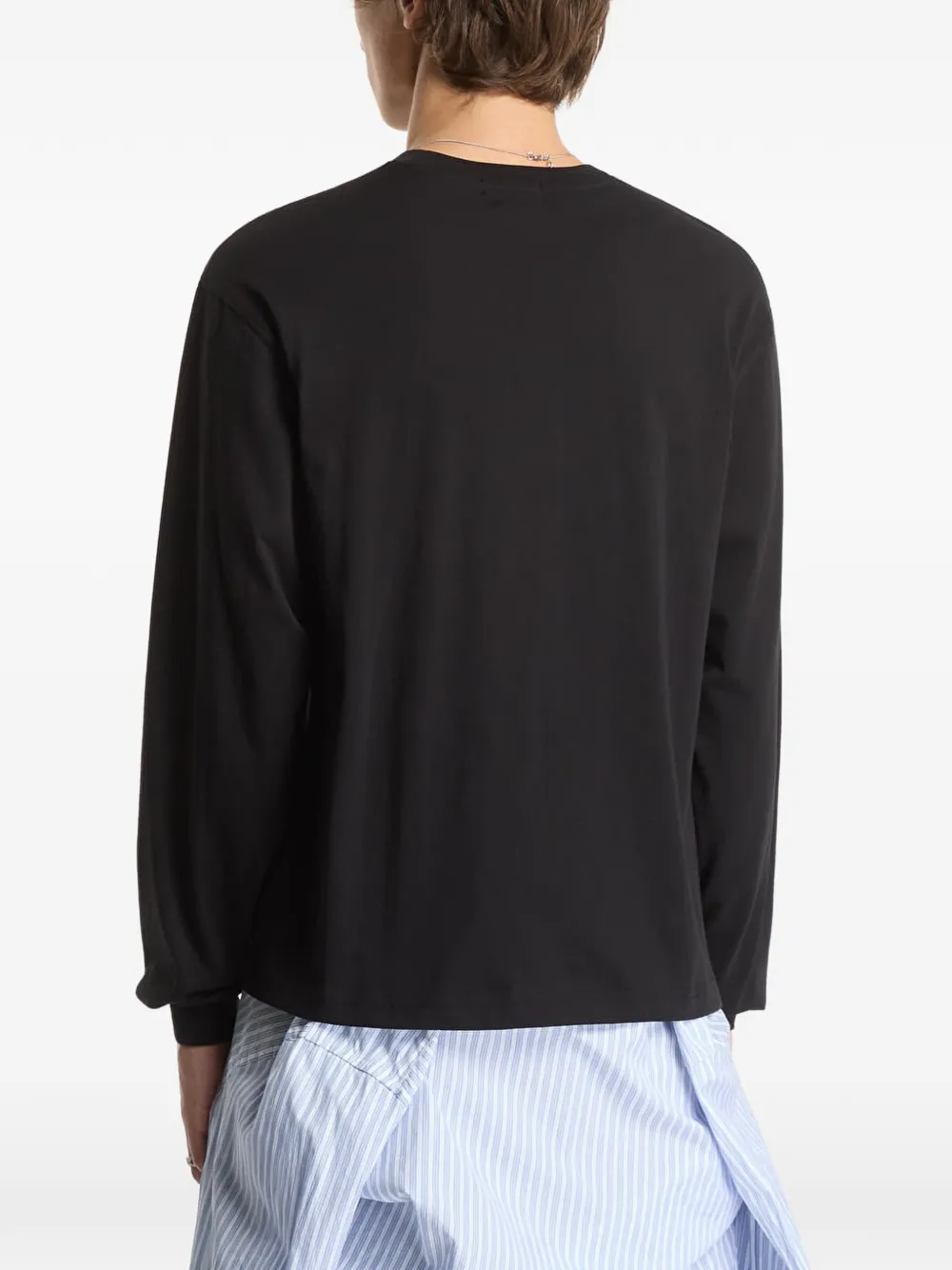 dime Cursive T-shirt met lange mouwen Zwart