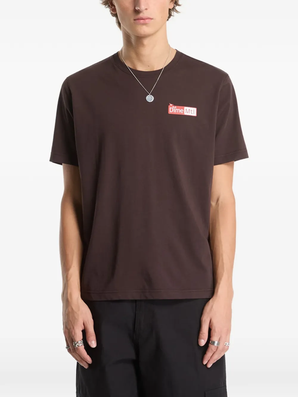 dime Leak T-shirt met grafische print Bruin