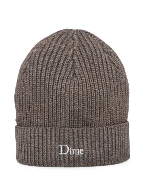 dime ribbed-knit beanie hat