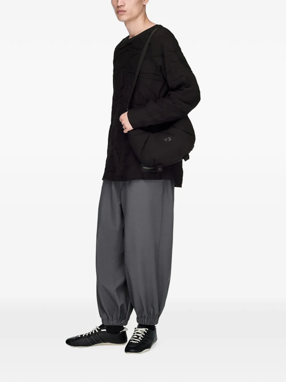 Y-3 Trui met gerafeld effect en raglanmouwen Zwart